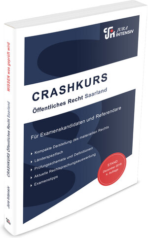 Buchcover CRASHKURS Öffentliches Recht - Saarland | Dirk Kues | EAN 9783946549659 | ISBN 3-946549-65-9 | ISBN 978-3-946549-65-9