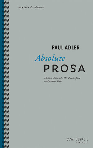Buchcover Absolute Prosa | Paul Adler | EAN 9783946595069 | ISBN 3-946595-06-5 | ISBN 978-3-946595-06-9