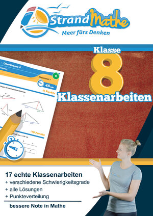 Buchcover Mathematik Klassenarbeits-Trainer Klasse 8 – StrandMathe | Conrad Zimmermann | EAN 9783946641285 | ISBN 3-946641-28-8 | ISBN 978-3-946641-28-5