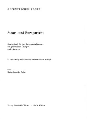 Buchcover Staats- und Europarecht | Heinz-Joachim Pabst | EAN 9783946736226 | ISBN 3-946736-22-X | ISBN 978-3-946736-22-6