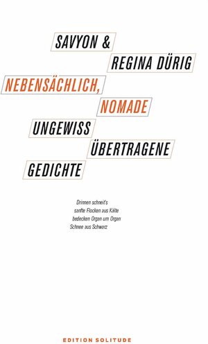 Buchcover Nebesächlich, Nomade | Savyon | EAN 9783946839057 | ISBN 3-946839-05-3 | ISBN 978-3-946839-05-7