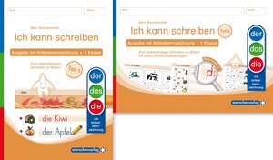 Buchcover Ich kann schreiben Teil 1 und 2 im Set - Ausgabe mit Artikelkennzeichnung (DaZ) - Schülerarbeitshefte für die 1. Klasse | Katrin Langhans | EAN 9783946904748 | ISBN 3-946904-74-2 | ISBN 978-3-946904-74-8