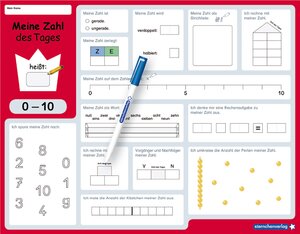 Buchcover Meine Zahl des Tages 0-10 und 0-20 - wiederbeschreibbare Lerntafel mit Stift - Mathematik | Katrin Langhans | EAN 9783946904878 | ISBN 3-946904-87-4 | ISBN 978-3-946904-87-8