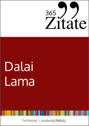 Buchcover 365 Zitate des Dalai Lama | Tim Reichel | EAN 9783946943754 | ISBN 3-946943-75-6 | ISBN 978-3-946943-75-4