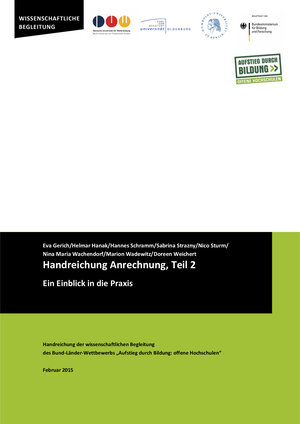 Buchcover Handreichung Anrechnung, Teil 2. | Eva Gerich | EAN 9783946983026 | ISBN 3-946983-02-2 | ISBN 978-3-946983-02-6