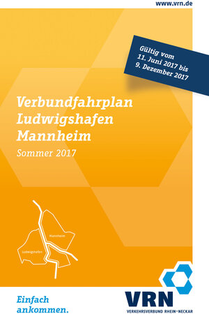 Buchcover Verbundfahrplan Sommer 2017 | Verkehrsverbund Rhein-Neckar (VRN GmbH) | EAN 9783947149421 | ISBN 3-947149-42-5 | ISBN 978-3-947149-42-1