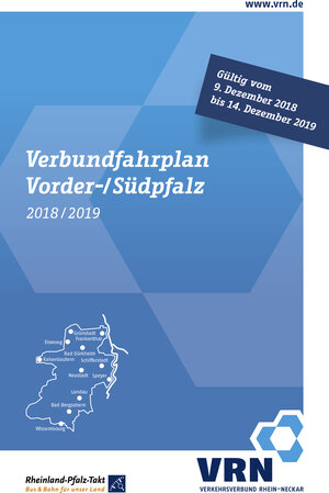 Buchcover Verbundfahrplan 2018/2019 | Verkehrsverbund Rhein-Neckar (VRN GmbH) | EAN 9783947149605 | ISBN 3-947149-60-3 | ISBN 978-3-947149-60-5