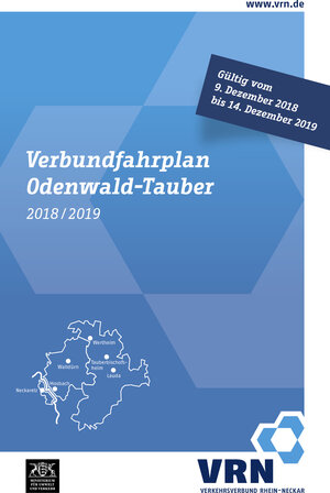 Buchcover Verbundfahrplan 2018/2019 | Verkehrsverbund Rhein-Neckar (VRN GmbH) | EAN 9783947149643 | ISBN 3-947149-64-6 | ISBN 978-3-947149-64-3