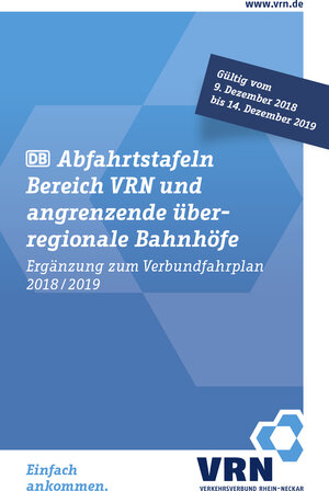 Buchcover Verbundfahrplan 2018/2019 | Verkehrsverbund Rhein-Neckar (VRN GmbH) | EAN 9783947149650 | ISBN 3-947149-65-4 | ISBN 978-3-947149-65-0