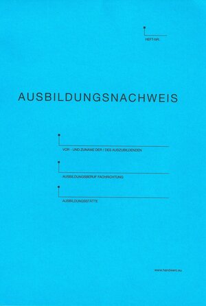 Buchcover Ausbildungsnachweis  | EAN 9783947168019 | ISBN 3-947168-01-2 | ISBN 978-3-947168-01-9