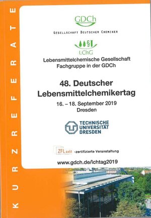 Buchcover 48. Deutscher Lebensmittelchemikertag  | EAN 9783947197156 | ISBN 3-947197-15-2 | ISBN 978-3-947197-15-6