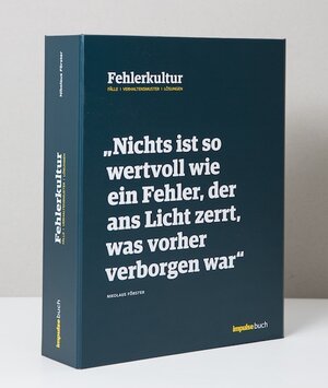 Buchcover Fehlerkultur | Nikolaus Förster | EAN 9783947212033 | ISBN 3-947212-03-8 | ISBN 978-3-947212-03-3