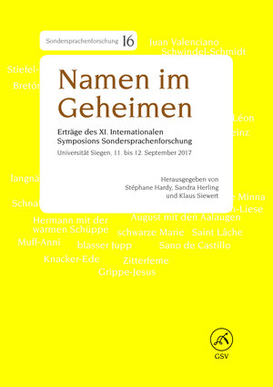 Buchcover Namen im Geheimen | Klaus Siewert | EAN 9783947218035 | ISBN 3-947218-03-6 | ISBN 978-3-947218-03-5