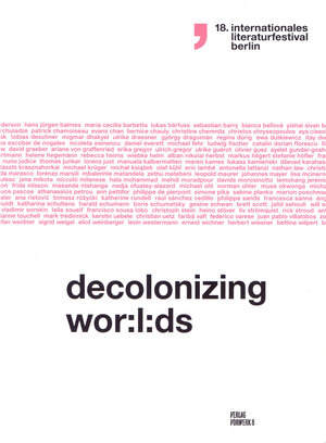 Buchcover Decolonizing Wor:l:ds  | EAN 9783947238095 | ISBN 3-947238-09-6 | ISBN 978-3-947238-09-5