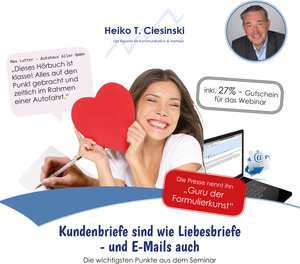 Buchcover Kundenbriefe sind wie Liebesbriefe - und E-Mails auch | Heiko T. Ciesinski | EAN 9783947575008 | ISBN 3-947575-00-9 | ISBN 978-3-947575-00-8