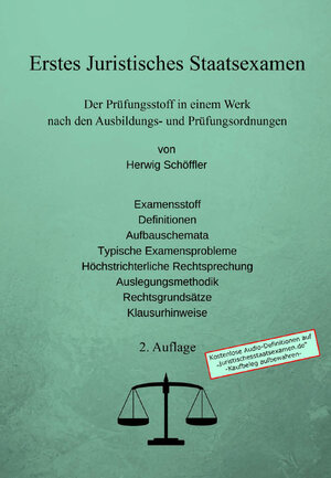 Buchcover Erstes Juristisches Staatsexamen | Herwig Schöffler | EAN 9783947679065 | ISBN 3-947679-06-8 | ISBN 978-3-947679-06-5