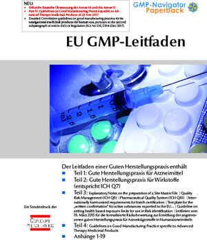 Buchcover EU GMP-Leitfaden  | EAN 9783947770007 | ISBN 3-947770-00-6 | ISBN 978-3-947770-00-7