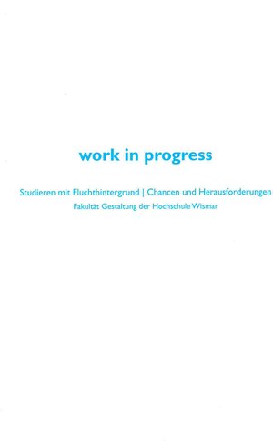 Buchcover work in progress  | EAN 9783947929191 | ISBN 3-947929-19-6 | ISBN 978-3-947929-19-1