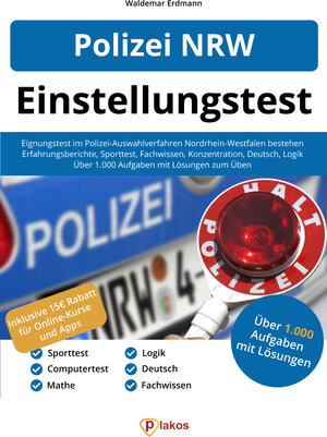 Buchcover Einstellungstest Polizei NRW | Waldemar Erdmann | EAN 9783948144685 | ISBN 3-948144-68-0 | ISBN 978-3-948144-68-5