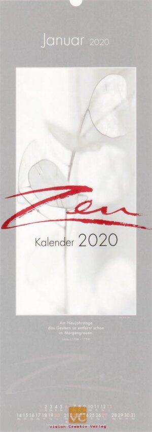 Buchcover Zen-Kalender 2020  | EAN 9783948276003 | ISBN 3-948276-00-5 | ISBN 978-3-948276-00-3
