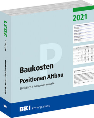 Buchcover BKI Baukosten Positionen Altbau 2021 | BKI - Baukosteninformationszentrum Deutscher Architektenkammern | EAN 9783948683153 | ISBN 3-948683-15-8 | ISBN 978-3-948683-15-3