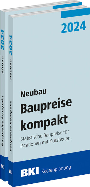 Buchcover BKI Baupreise kompakt 2024 - Neu- und Altbau | BKI - Baukosteninformationszentrum Deutscher Architektenkammern | EAN 9783948683559 | ISBN 3-948683-55-7 | ISBN 978-3-948683-55-9