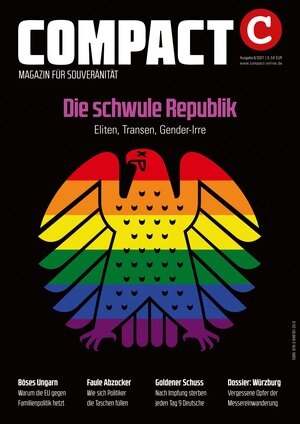 Buchcover COMPACT 8/2021: Die schwule Republik  | EAN 9783948781200 | ISBN 3-948781-20-6 | ISBN 978-3-948781-20-0