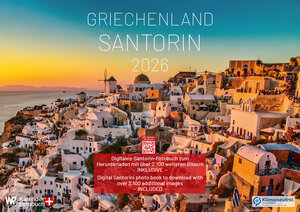 Buchcover Kalender Griechenland | Santorin 2026 A2 querformat | Will Redeker | EAN 9783948847340 | ISBN 3-948847-34-7 | ISBN 978-3-948847-34-0