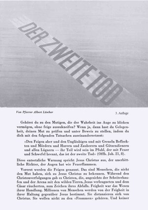 Buchcover DER ZWEITE TOD | Albert Lüscher | EAN 9783949137181 | ISBN 3-949137-18-1 | ISBN 978-3-949137-18-1