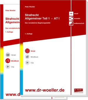 Buchcover Paket Skript & MindBook - Strafrecht Allgemeiner Teil 1 – AT I | Peter Woeller | EAN 9783949154065 | ISBN 3-949154-06-X | ISBN 978-3-949154-06-5