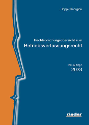 Buchcover Rechtsprechungsübersicht zum BetrVR | Peter Bopp | EAN 9783949340321 | ISBN 3-949340-32-7 | ISBN 978-3-949340-32-1