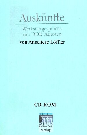 Buchcover Auskünfte | Anneliese Löffler | EAN 9783949904240 | ISBN 3-949904-24-7 | ISBN 978-3-949904-24-0