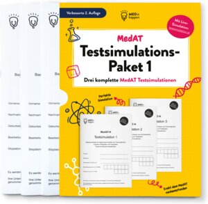 Buchcover MedAT 2024 Testsimulations-Paket 1 von MEDithappen | Pascal Casetti | EAN 9783951983929 | ISBN 3-9519839-2-2 | ISBN 978-3-9519839-2-9