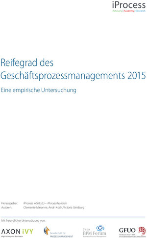 Buchcover Reifegrad des Geschäftsprozessmanagements 2015 | Clemente Minonne | EAN 9783952447000 | ISBN 3-9524470-0-5 | ISBN 978-3-9524470-0-0