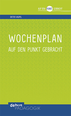 Buchcover Wochenplan | Dieter Vaupel | EAN 9783954141128 | ISBN 3-95414-112-4 | ISBN 978-3-95414-112-8