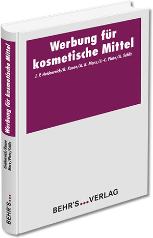 Buchcover Werbung für kosmetische Mittel - Fachbuch | Jan Peter Heidenreich | EAN 9783954682249 | ISBN 3-95468-224-9 | ISBN 978-3-95468-224-9