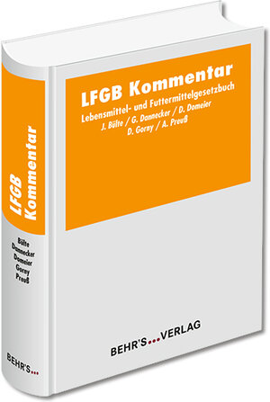 Buchcover LFGB Kommentar | Jens Bülte | EAN 9783954684908 | ISBN 3-95468-490-X | ISBN 978-3-95468-490-8