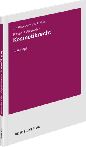 Buchcover Kosmetikrecht | Jan Peter Heidenreich | EAN 9783954689743 | ISBN 3-95468-974-X | ISBN 978-3-95468-974-3