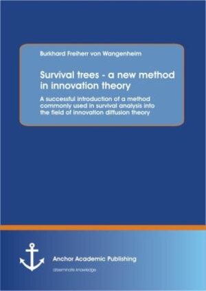Buchcover Survival trees - a new method in innovation theory: A successful introduction of a method commonly used in survival analysis into the field of innovation diffusion theory | Burkhard Freiherr von Wangenheim | EAN 9783954890040 | ISBN 3-95489-004-6 | ISBN 978-3-95489-004-0