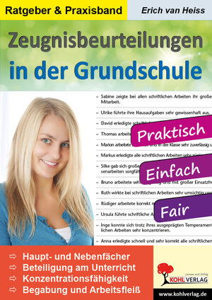 Buchcover Zeugnisbeurteilungen in der Grundschule | Erich van Heiss | EAN 9783955131012 | ISBN 3-95513-101-7 | ISBN 978-3-95513-101-2