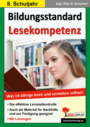 Buchcover Bildungsstandard Lesekompetenz | Reinhold Zinterhof | EAN 9783955133061 | ISBN 3-95513-306-0 | ISBN 978-3-95513-306-1