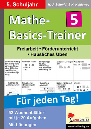 Buchcover Mathe-Basics-Trainer / Klasse 5 | Hans J Schmidt | EAN 9783955135645 | ISBN 3-95513-564-0 | ISBN 978-3-95513-564-5