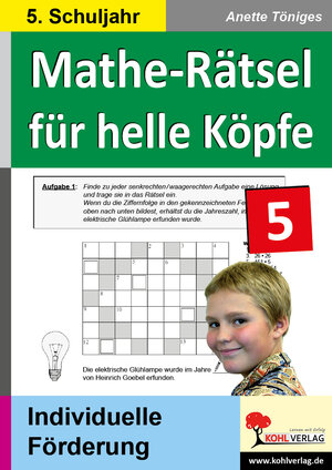 Buchcover Mathe-Rätsel für helle Köpfe / Klasse 5 | Anette Töniges | EAN 9783955135850 | ISBN 3-95513-585-3 | ISBN 978-3-95513-585-0
