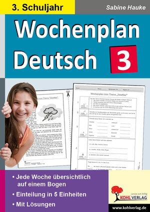 Buchcover Wochenplan Deutsch / Klasse 3 | Sabine Hauke | EAN 9783955137984 | ISBN 3-95513-798-8 | ISBN 978-3-95513-798-4