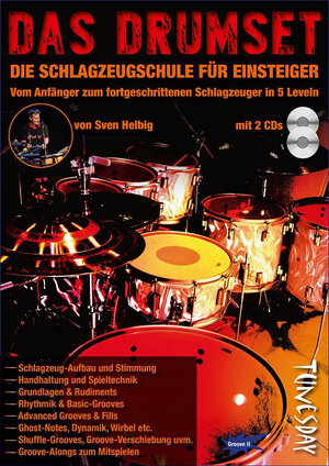 Buchcover Das Drumset - Schlagzeugschule für Einsteiger inkl. 2 CDs | Sven Helbig | EAN 9783955340025 | ISBN 3-95534-002-3 | ISBN 978-3-95534-002-5