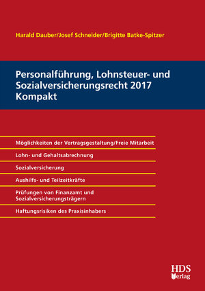 Buchcover Personalführung, Lohnsteuer- und Sozialversicherungsrecht 2017 Kompakt | Harald Dauber | EAN 9783955540630 | ISBN 3-95554-063-4 | ISBN 978-3-95554-063-0