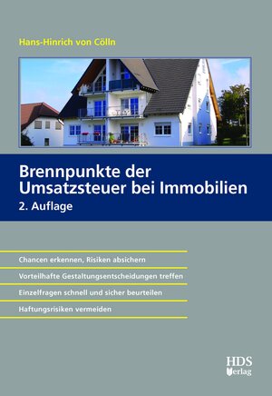 Buchcover Brennpunkte der Umsatzsteuer bei Immobilien | Hans-Hinrich von Cölln | EAN 9783955541569 | ISBN 3-95554-156-8 | ISBN 978-3-95554-156-9