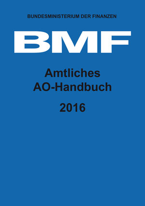 Buchcover Amtliches AO-Handbuch 2016  | EAN 9783955541682 | ISBN 3-95554-168-1 | ISBN 978-3-95554-168-2