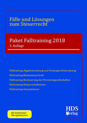 Buchcover Paket Falltraining 2018 | Woldemar Wall | EAN 9783955541699 | ISBN 3-95554-169-X | ISBN 978-3-95554-169-9