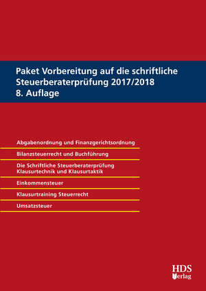 Buchcover Paket Vorbereitung auf die schriftliche Steuerberaterprüfung 2017/2018 | Günter Maus | EAN 9783955542917 | ISBN 3-95554-291-2 | ISBN 978-3-95554-291-7